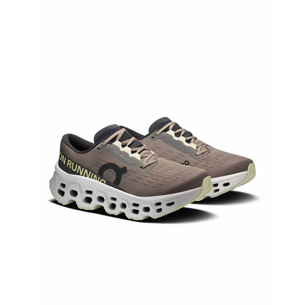 NEW ON RUNNING women's cloudmonster 3 shoe in cinder/ivory